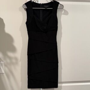 White House Black Market Black Layered Mini Dress
